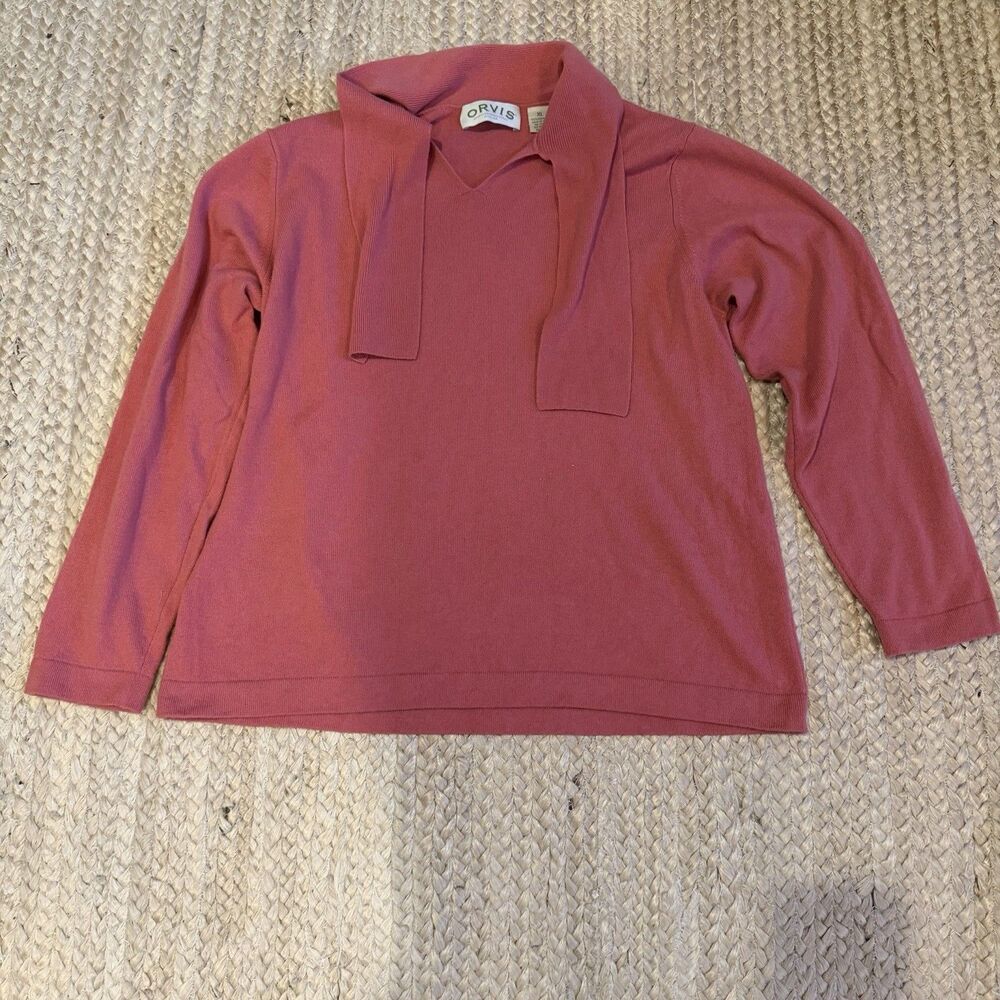 Orvis Vintage 100% Cashmere Sweater Women’s Size Extra Large Pink